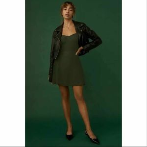 Reformation Olive Green Dress